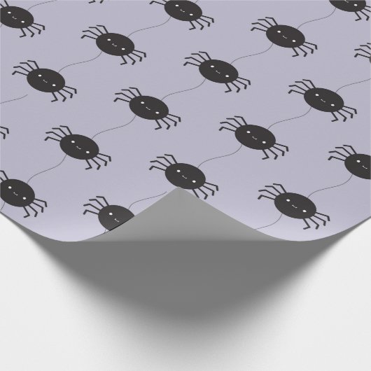 Kawaii Halloween Spinnen Cadeaupapier (Hoek)