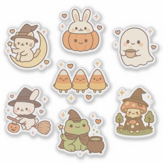 Kawaii Halloween Sticker Pack (Voorkant)