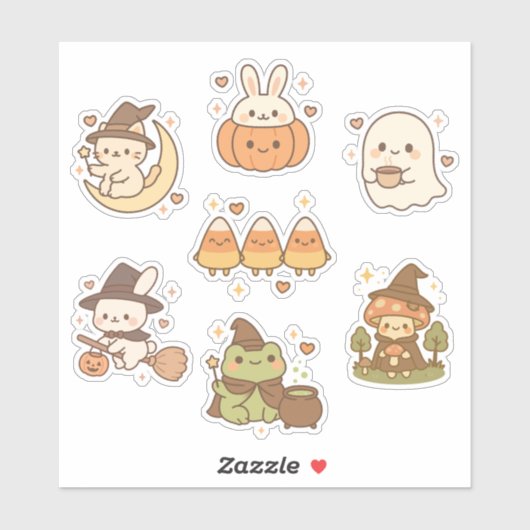 Kawaii Halloween Sticker Pack (Vel)