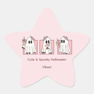 Kawaii Halloween-sticker Set – Schattig & Eng Verr Ster Sticker