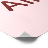 Kawaii Halloween Verjaardag Poster - Roze Geesten (Hoek)