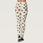 Kawaii Halloween vleermuizen Patroon met sterren L Leggings (Achterkant)