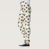 Kawaii Halloween vleermuizen Patroon met sterren L Leggings (Links)