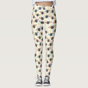 Kawaii Halloween vleermuizen Patroon met sterren L Leggings