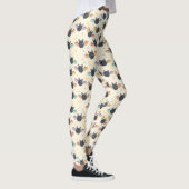 Kawaii Halloween vleermuizen Patroon met sterren L Leggings (Rechts)