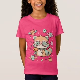 Kawaii Halloween Wasbeer: Griezelfijne Sfeer 🎀🕶️ T-shirt
