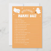 Kawaii Halloween Wie Weet Mama Beste Baby Spel Kaart (Voorkant)