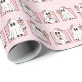 Kawaii Halloween Wrapping Paper - Schattige & Spoo Cadeaupapier (Rol Hoek)