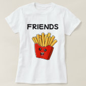 Kawaii hamburger and French fries T-shirt for coup (Design voorkant)