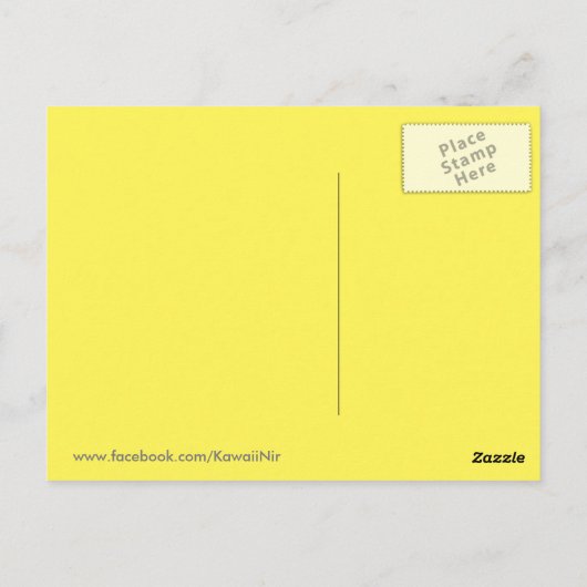 Kawaii hamburger briefkaart (Achterkant)