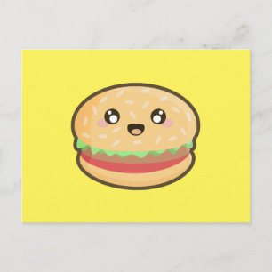 Kawaii hamburger briefkaart