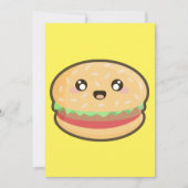 Kawaii hamburger kaart (Voorkant)