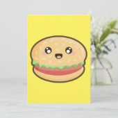 Kawaii hamburger kaart (Staand voorkant)