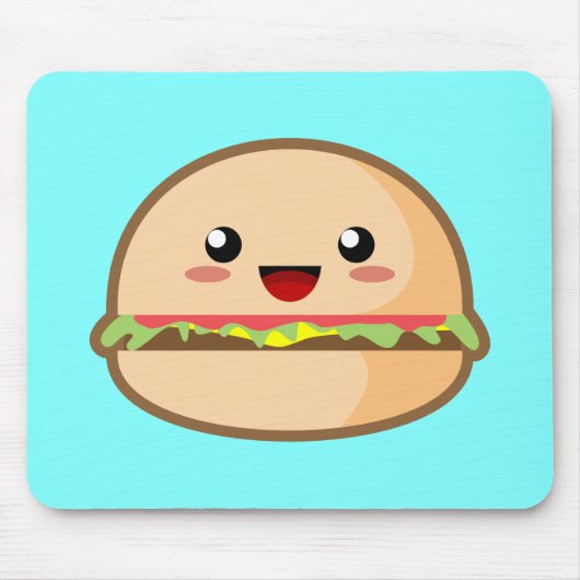 Kawaii Hamburger Muismat (Voorkant)