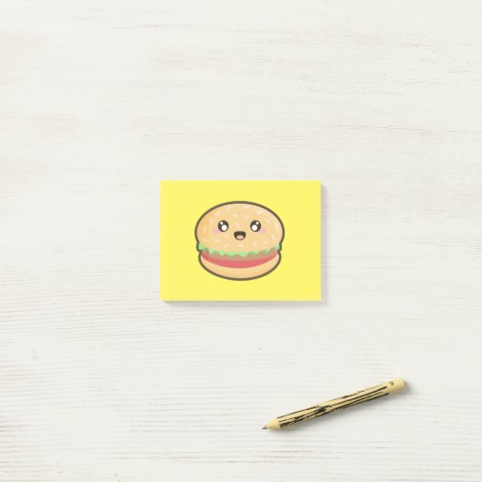 Kawaii hamburger post-it® notes (Op bureau)