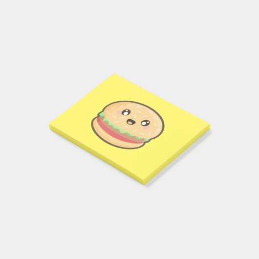 Kawaii hamburger post-it® notes (Schuin)