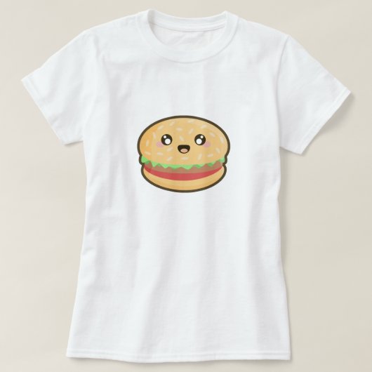 Kawaii hamburger t-shirt (Design voorkant)