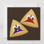 Kawaii Hamentashen Purim Uitnodiging (Achterkant)