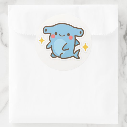 Kawaii Hammerhead Shark Sticker (Tas)