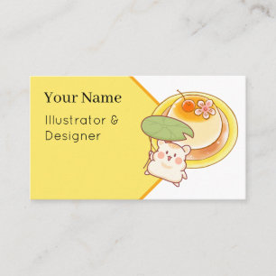 Kawaii Hamster Japanse Pudding - Purin Dessert Ar Visitekaartje