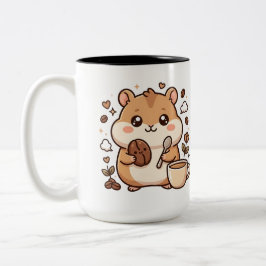 Kawaii Hamster Koffiekop Twee-Tonen Tweekleurige Koffiemok