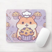 Kawaii Hamster Muffin Mouse Pad Muismat (Met muis)