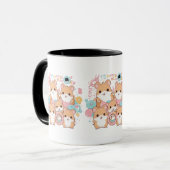 Kawaii Hamster Rings Squad Art Mok (Voorkant links)