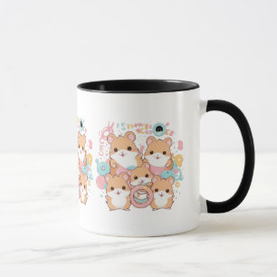 Kawaii Hamster Rings Squad Kunst Mok