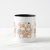 Kawaii Hamster Rings Squad Kunst Mok (Midden)