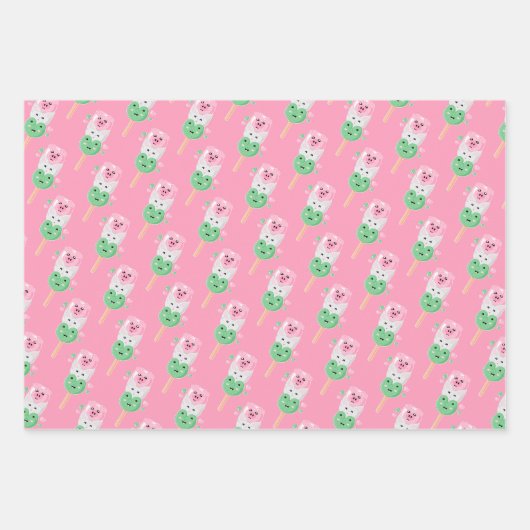 Kawaii Hanami Dango Inpakpapier Vel (Voorkant)