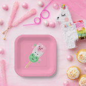 Kawaii Hanami Dango Papieren Bordje (Feest)