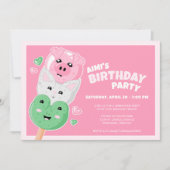 Kawaii Hanami Dango Verjaardagsfeestje Kaart (Voorkant)