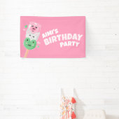 Kawaii Hanami Dango Verjaardagsfeestje Spandoek (Insitu)