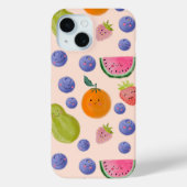 Kawaii Hand-drawn Happy Fruits Case-Mate iPhone Case (Achterkant)