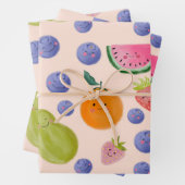Kawaii Hand-drawn Happy Fruits Inpakpapier Vel (In situ)