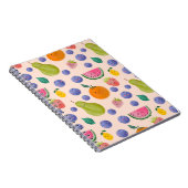 Kawaii Hand-drawn Happy Fruits Notitieboek (Rechterzijde)
