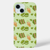 Kawaii Hand-Drawn Matcha Sweets Seamless Pattern Case-Mate iPhone Case (Achterkant)