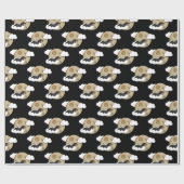 Kawaii Happy Bat Flying op Full Moon Pattern Cadeaupapier (Vlak)