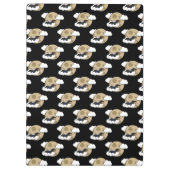 Kawaii Happy Bat Flying op Full Moon Pattern Klembord (Achterkant)