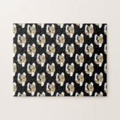 Kawaii Happy Bat Flying op Full Moon Pattern Legpuzzel (Horizontaal)
