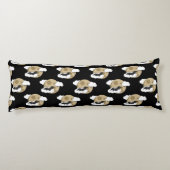 Kawaii Happy Bat Flying op Full Moon Pattern Lichaamskussen (Achterkant)