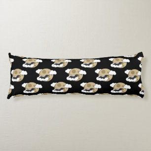 Kawaii Happy Bat Flying op Full Moon Pattern Lichaamskussen