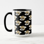 Kawaii Happy Bat Flying op Full Moon Pattern Mok (Links)