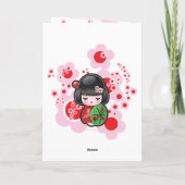 Kawaii Happy Birthday Kaart (Achterkant)