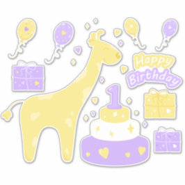 Kawaii Happy Birthday Vinyl Stickers