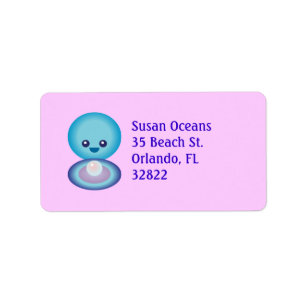 Kawaii Happy Clam Etiket