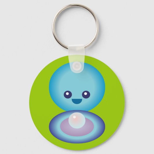 Kawaii Happy Clam Sleutelhanger (Voorkant)