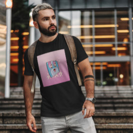 Kawaii Happy-diskette T-shirt