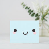 Kawaii Happy Face Briefkaart (Staand voorkant)