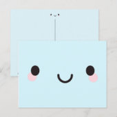 Kawaii Happy Face Briefkaart (Voorkant / Achterkant)